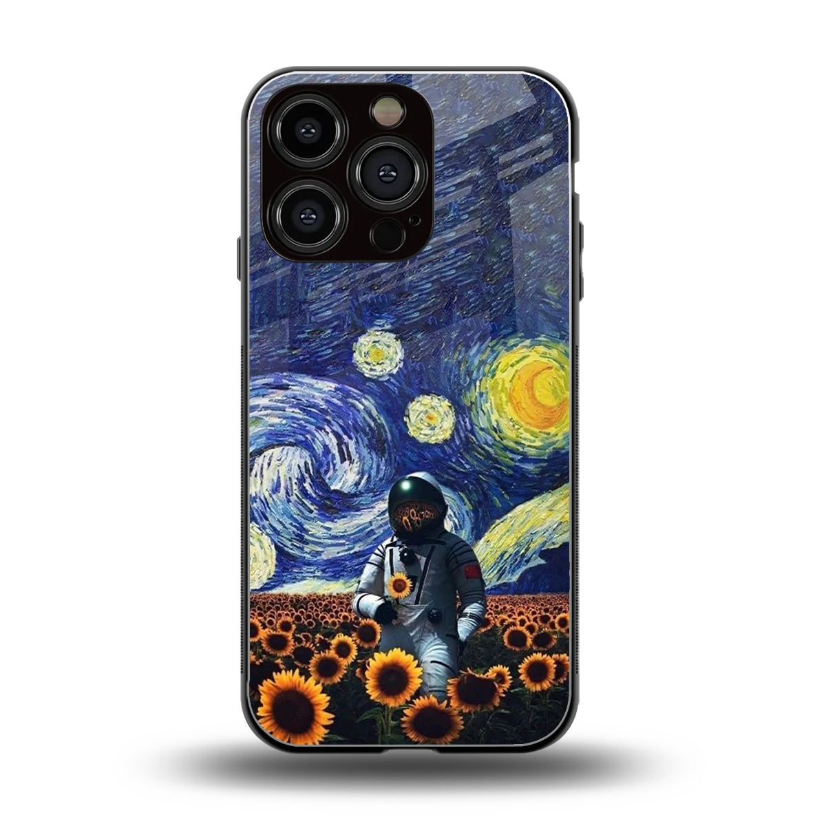 Cosmic Night back phone cover | glass case for iphone 16 pro