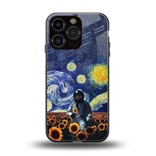 Cosmic Night back phone cover | glass case for iphone 16 pro