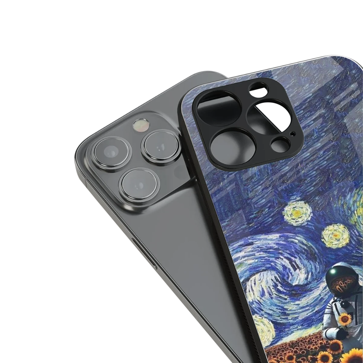 Cosmic Night stylish phone case for iphone 16 pro max | glossy glass and slim fit