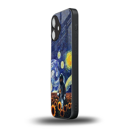 Cosmic Night iPhone 16 mobile cover | shockproof glass phone case