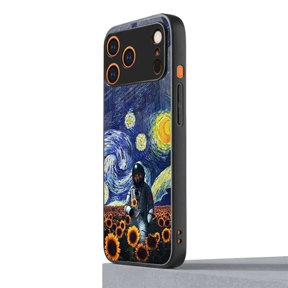 Cosmic Night iphone 17 pro max mobile cover | shockproof glass phone case
