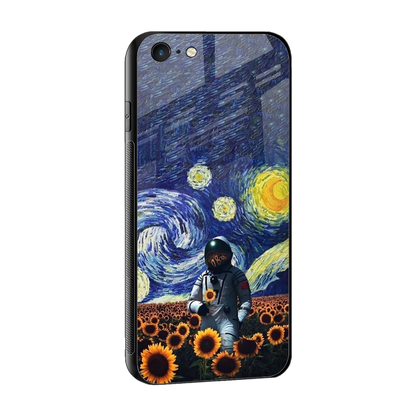 Cosmic Night sleek iphone 6s cover with tempered glass back and TPU edges