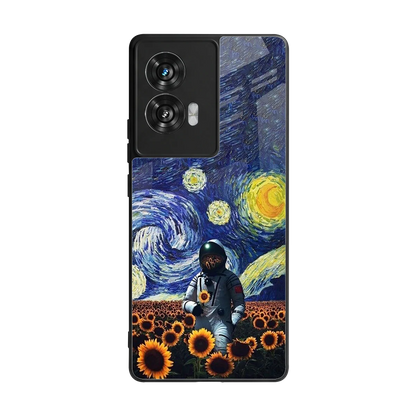 Cosmic Night back phone cover | glass case for motorola edge 50 fusion