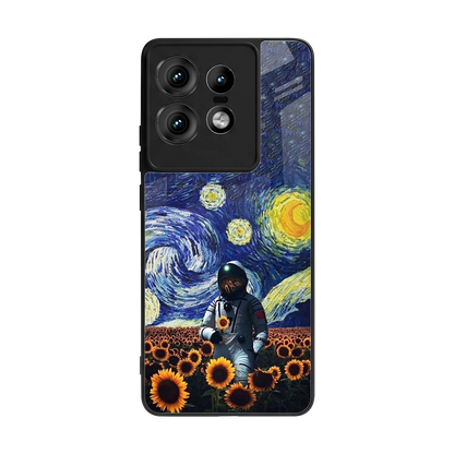 Cosmic Night back phone cover | glass case for motorola edge 50 pro