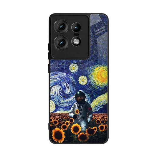 Cosmic Night back phone cover | glass case for motorola edge 50 pro