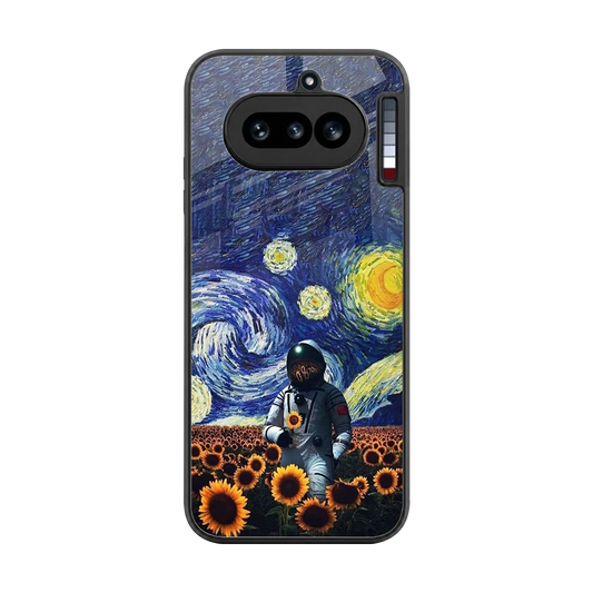 Cosmic Night back phone cover | glass case for nothing phone 4a