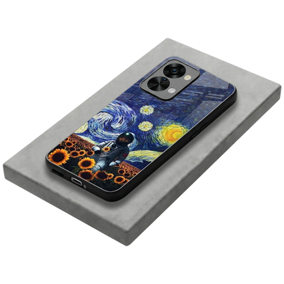 Cosmic Night stylish phone case for oneplus nord 2t | glossy glass and slim fit
