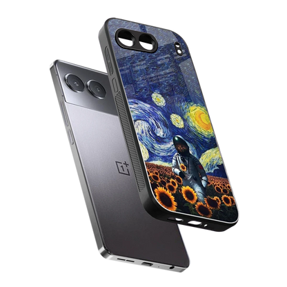 Cosmic Night sleek oneplus nord 4 cover with tempered glass back and TPU edges