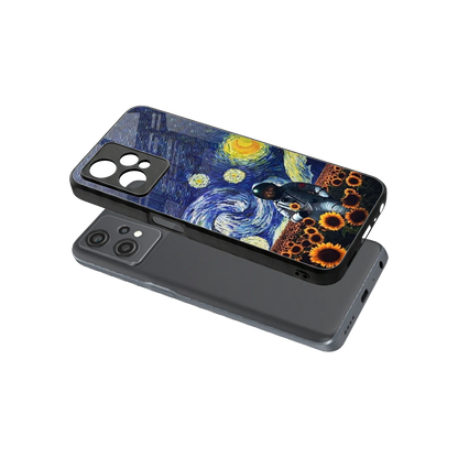 Cosmic Night sleek oneplus nord ce 2 lite cover with tempered glass back and TPU edges