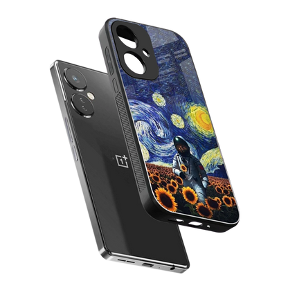 Cosmic Night sleek oneplus nord ce 3 cover with tempered glass back and TPU edges