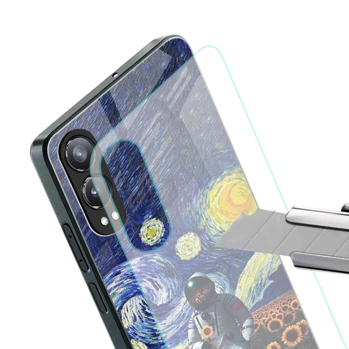 Cosmic Night stylish phone case for oneplus nord ce 4 lite | glossy glass and slim fit