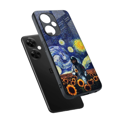 Cosmic Night sleek oneplus nord ce 3 lite cover with tempered glass back and TPU edges