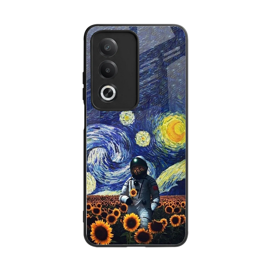 Cosmic Night back phone cover | glass case for oppo a3 pro