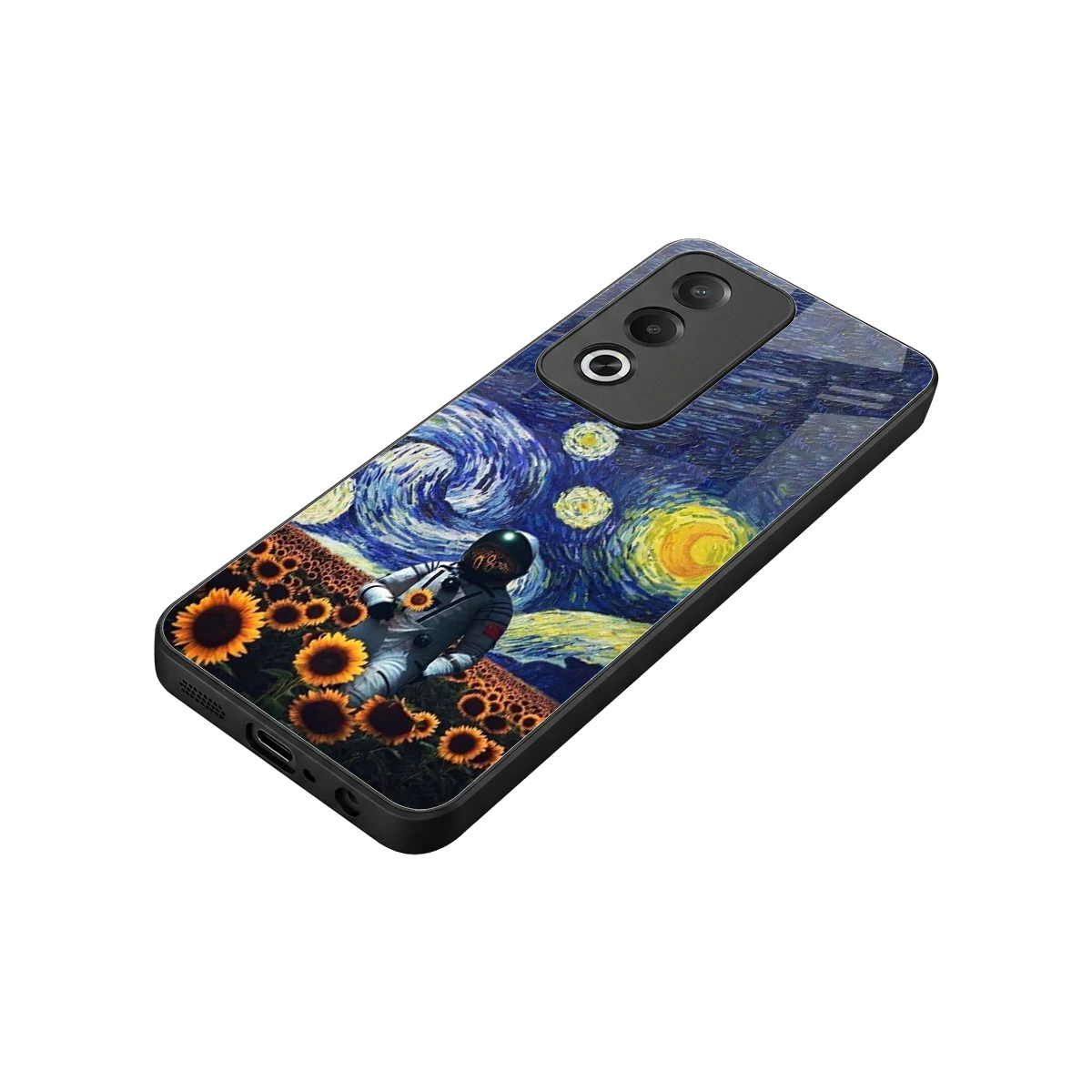 Cosmic Night stylish phone case for oppo a3 pro | glossy glass and slim fit