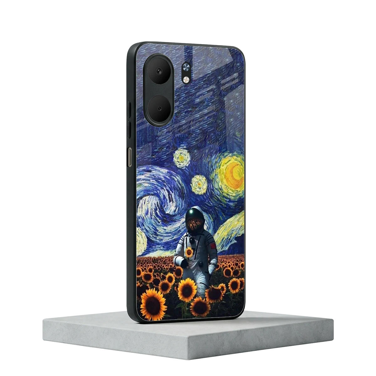 Cosmic Night oppo a5x 5g mobile cover | shockproof glass phone case