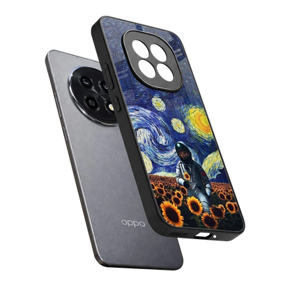 Cosmic Night sleek oppo f29 pro 5g cover with tempered glass back and TPU edges