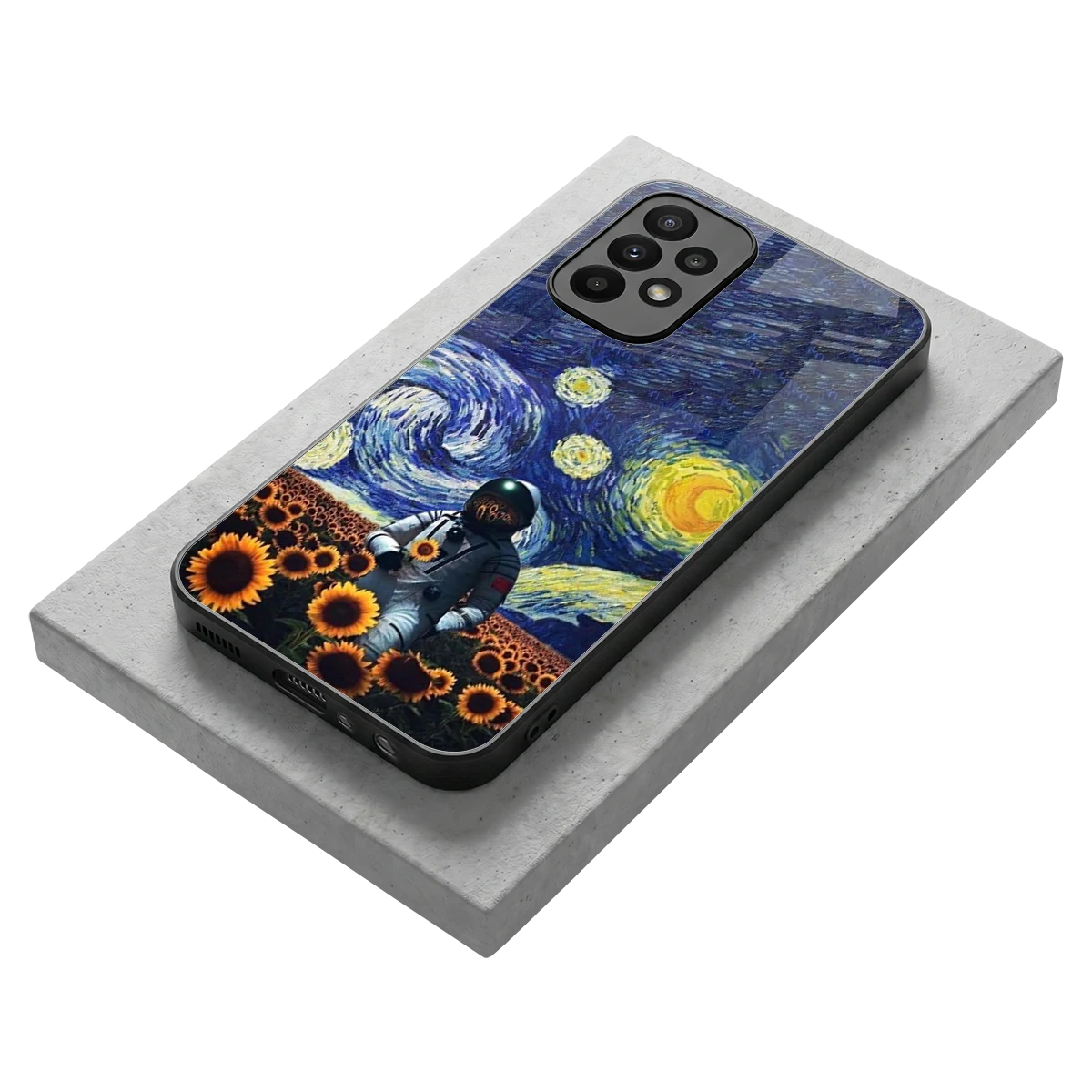 Cosmic Night stylish phone case for samsung galaxy a23 | glossy glass and slim fit