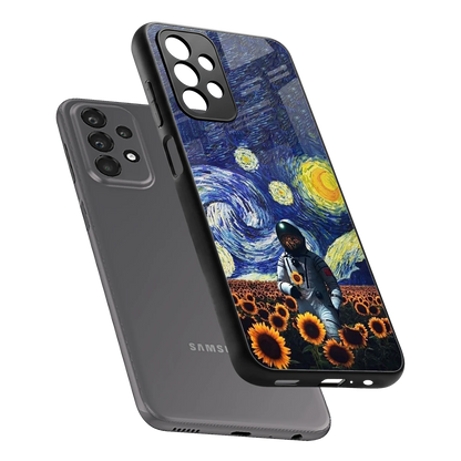 Cosmic Night sleek samsung galaxy a23 cover with tempered glass back and TPU edges