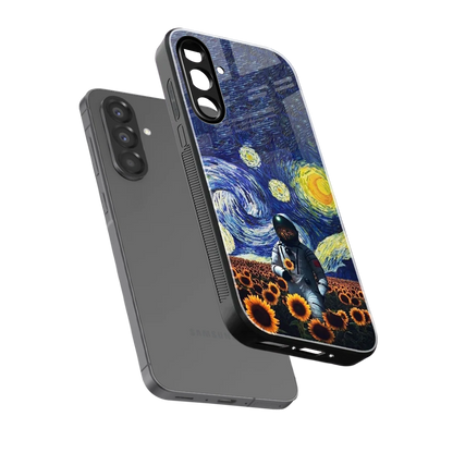 Cosmic Night sleek samsung galaxy a17 5g cover with tempered glass back and TPU edges