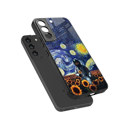 Cosmic Night sleek samsung galaxy s22 cover with tempered glass back and TPU edges