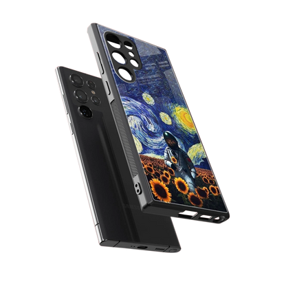 Cosmic Night sleek samsung galaxy s23 ultra cover with tempered glass back and TPU edges