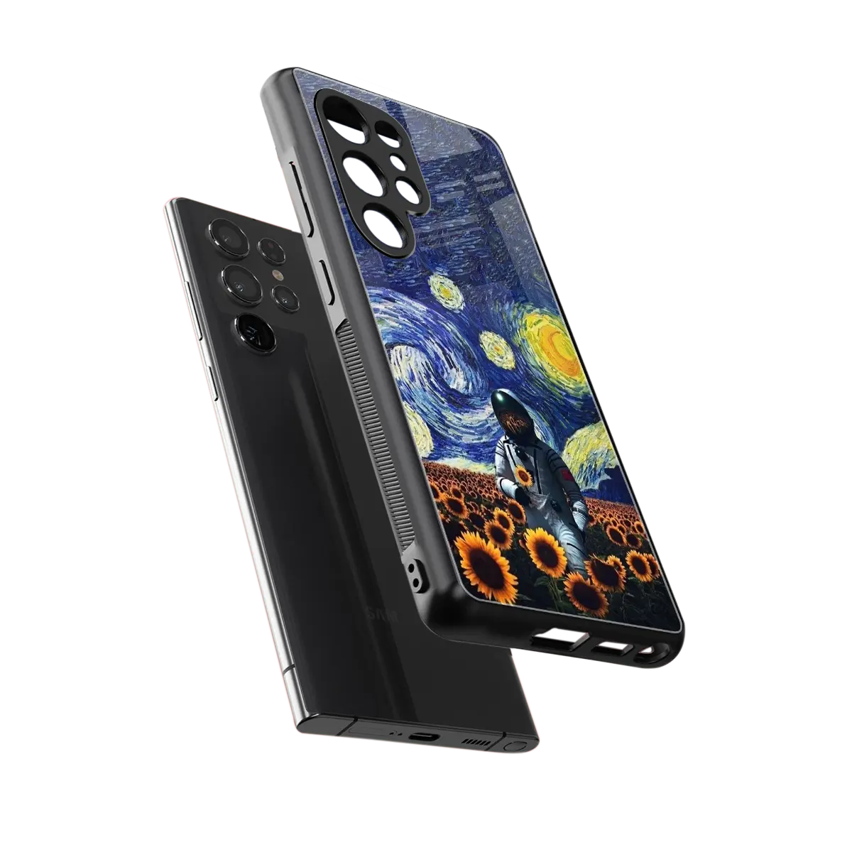 Cosmic Night sleek samsung galaxy s25 ultra cover with tempered glass back and TPU edges