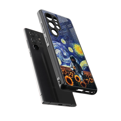 Cosmic Night sleek samsung galaxy s25 ultra cover with tempered glass back and TPU edges