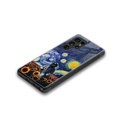 Cosmic Night stylish phone case for samsung galaxy s25 ultra | glossy glass and slim fit