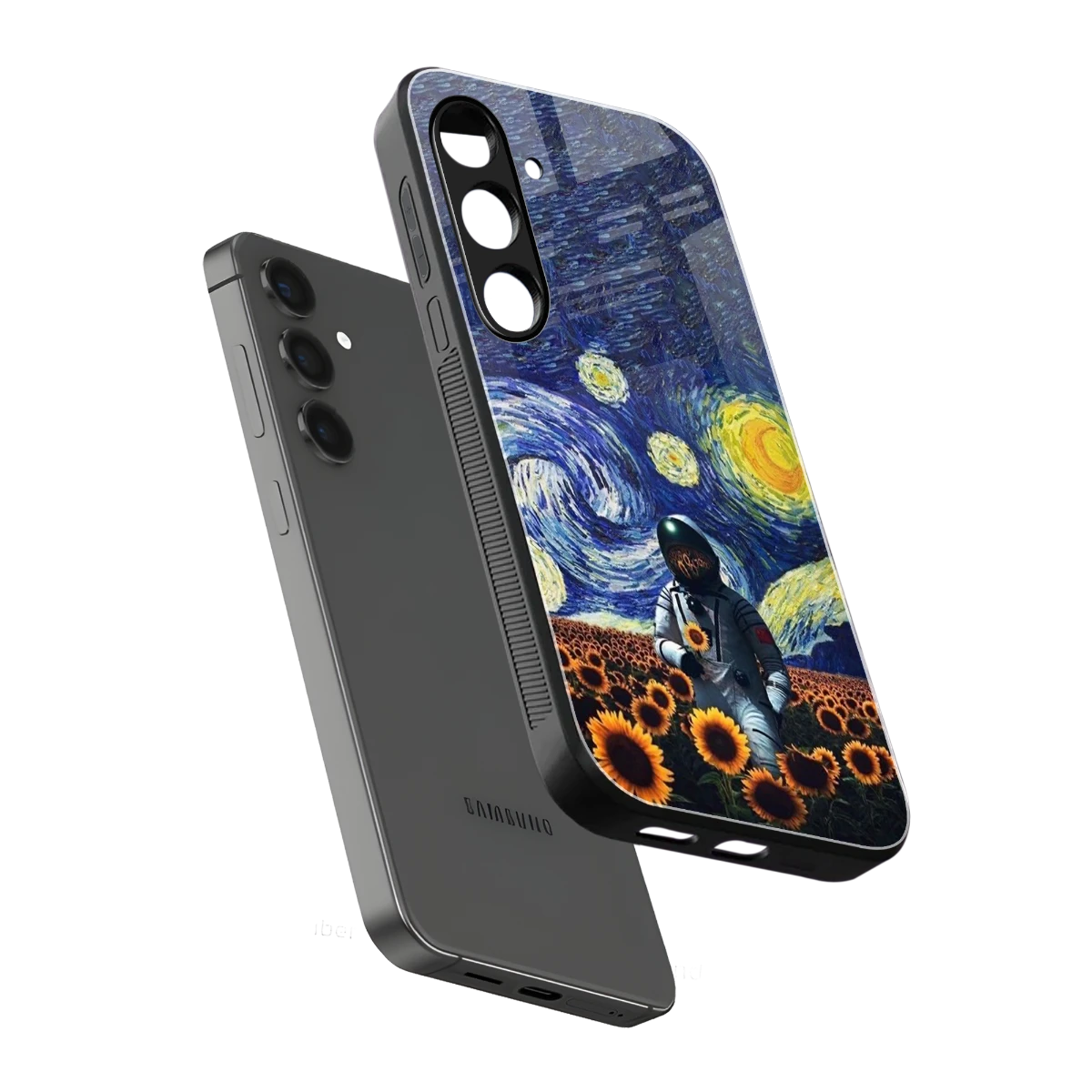 Cosmic Night sleek samsung galaxy s24 plus cover with tempered glass back and TPU edges