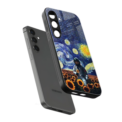 Cosmic Night sleek samsung galaxy s23 fe cover with tempered glass back and TPU edges