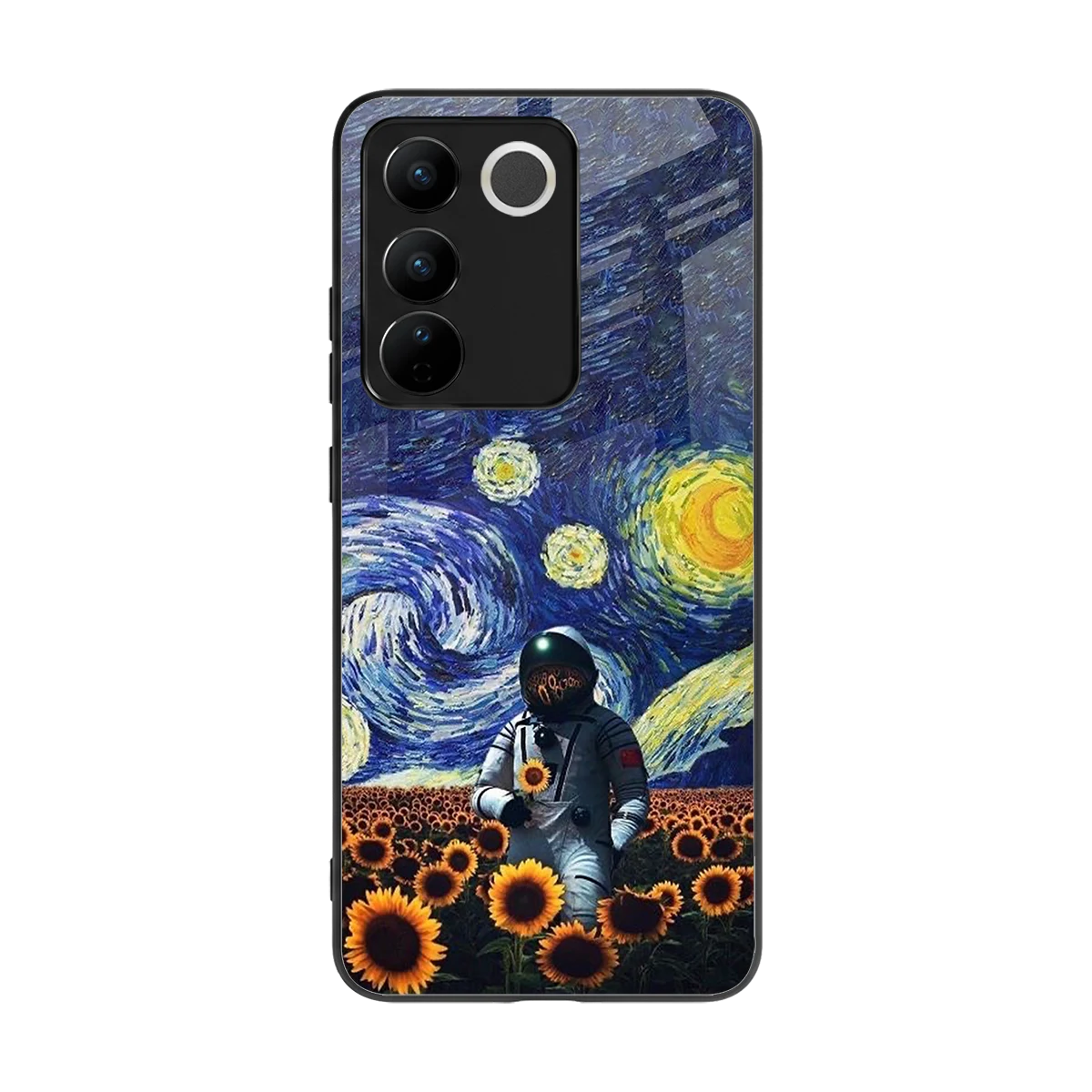 Cosmic Night back phone cover | glass case for vivo v27 5g