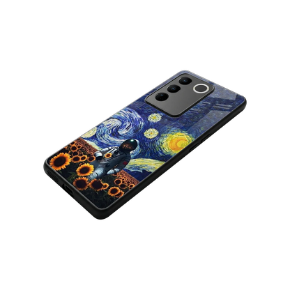 Cosmic Night stylish phone case for vivo v27 5g | glossy glass and slim fit