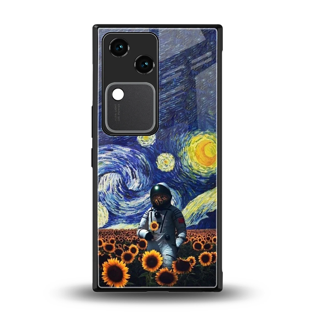 Cosmic Night back phone cover | glass case for vivo v30