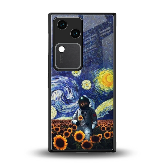 Cosmic Night back phone cover | glass case for vivo v30