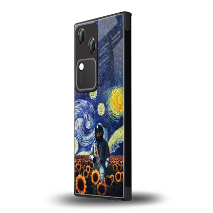 Cosmic Night vivo v30 mobile cover | shockproof glass phone case
