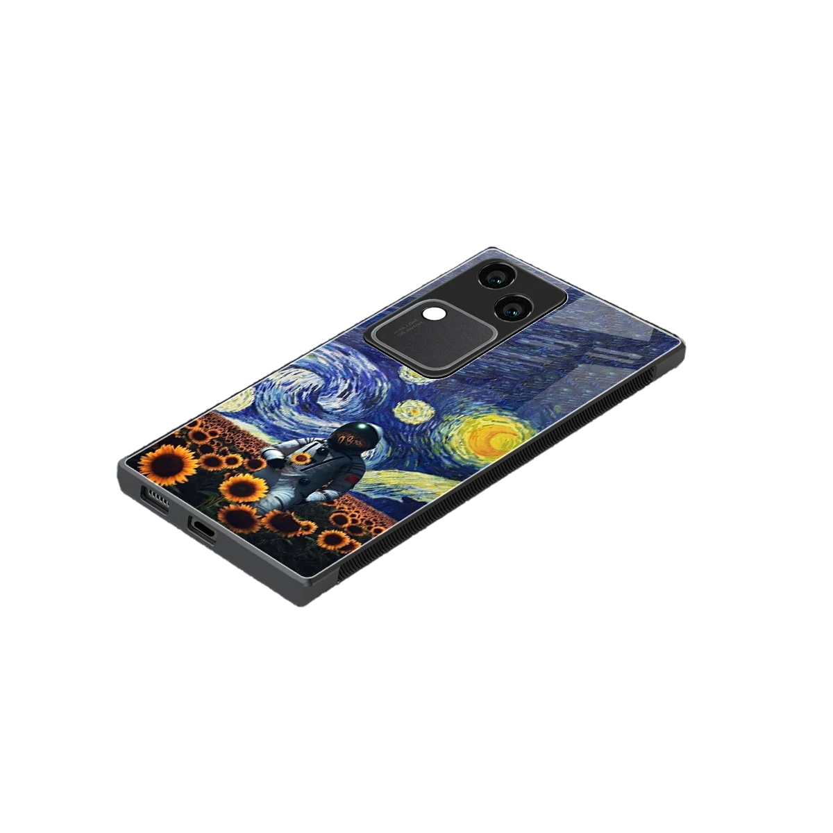 Cosmic Night stylish phone case for vivo v30 | glossy glass and slim fit