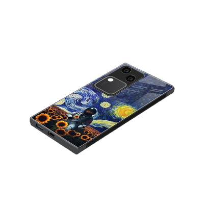 Cosmic Night stylish phone case for vivo v30 | glossy glass and slim fit