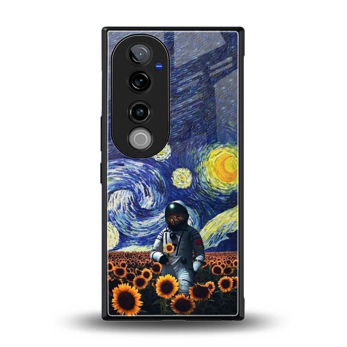 Cosmic Night back phone cover | glass case for vivo v40 pro