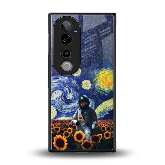 Cosmic Night back phone cover | glass case for vivo v40 pro