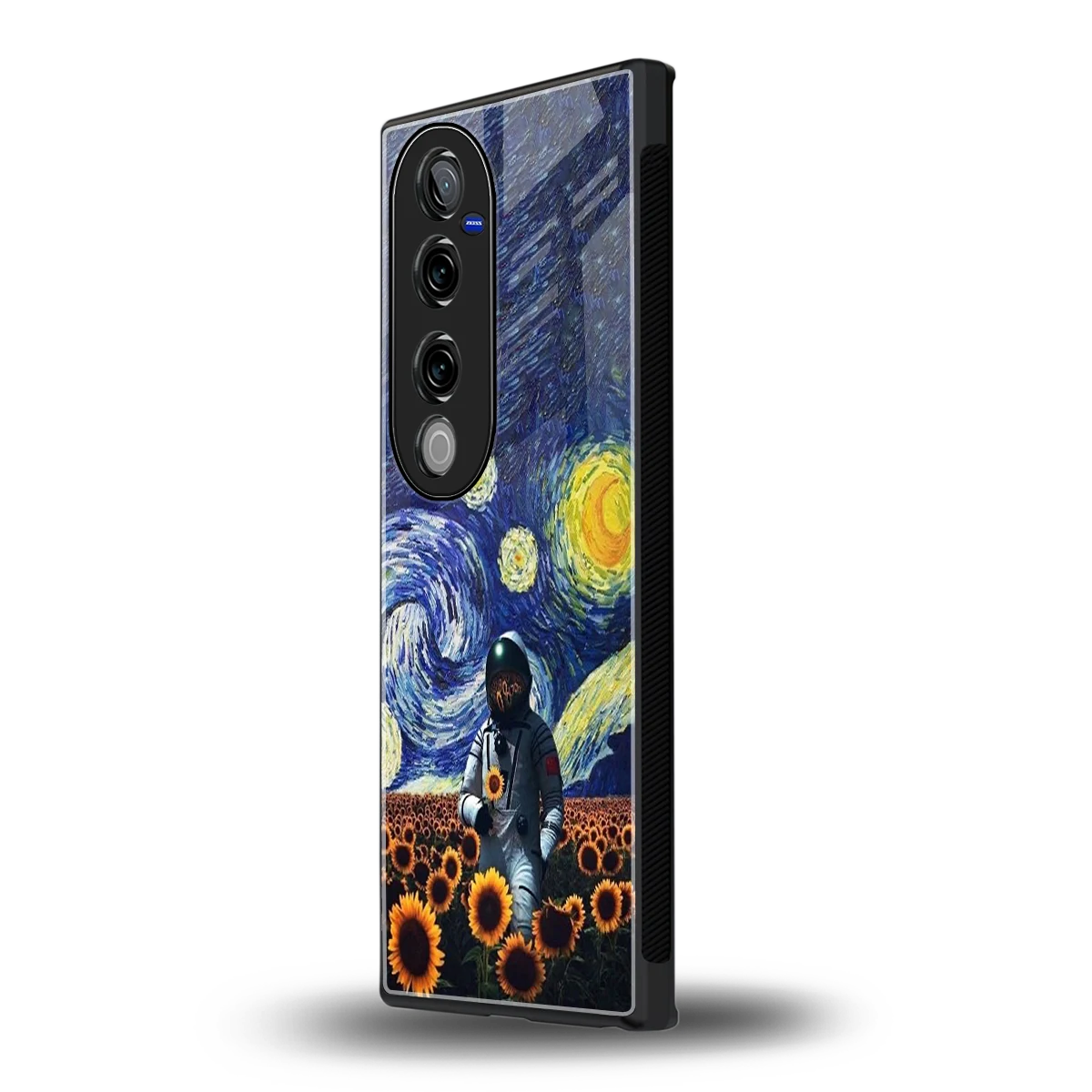 Cosmic Night vivo v40 pro mobile cover | shockproof glass phone case