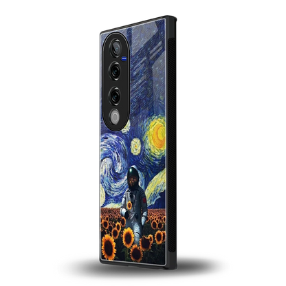 Cosmic Night vivo v40 pro mobile cover | shockproof glass phone case