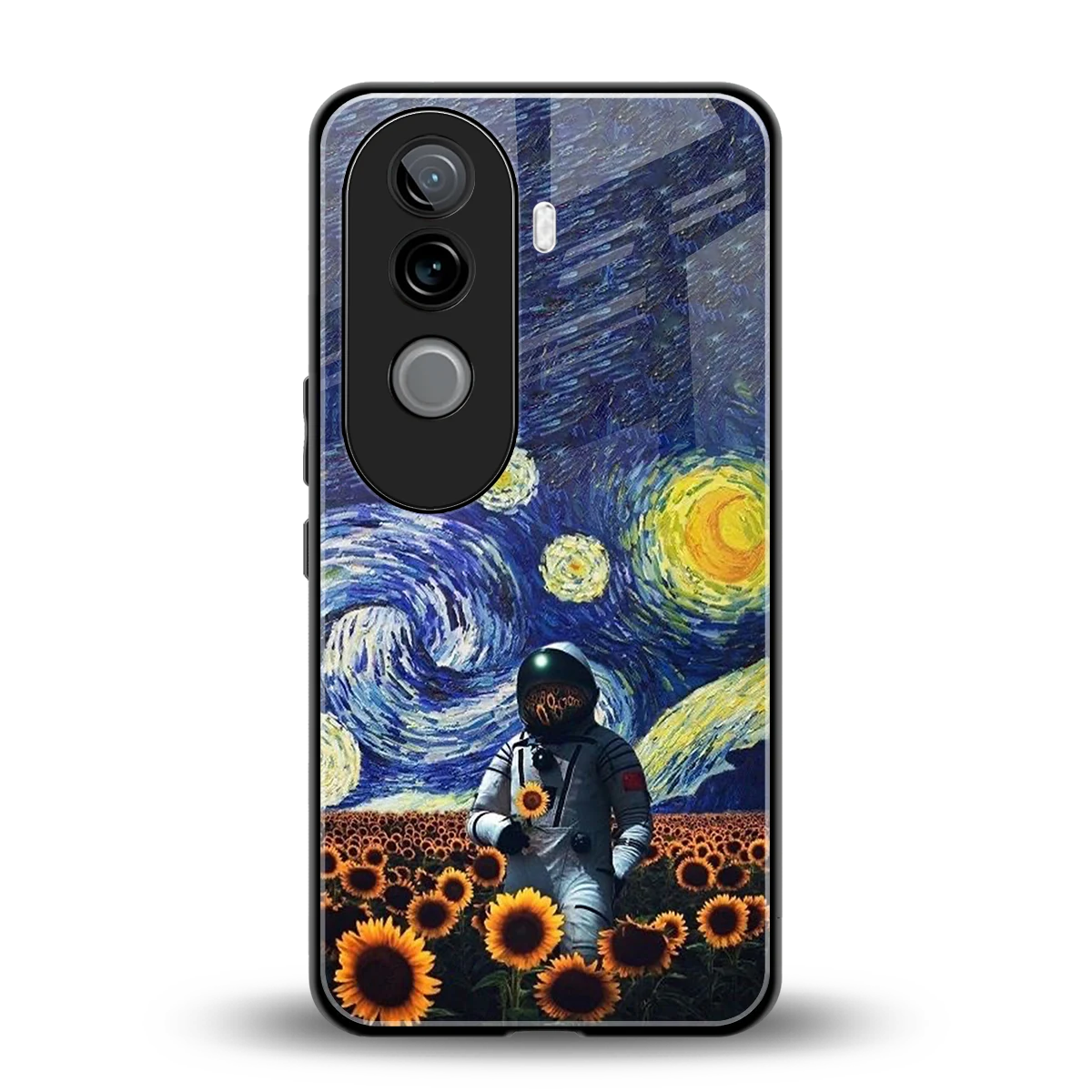 Cosmic Night back phone cover | glass case for vivo v40e