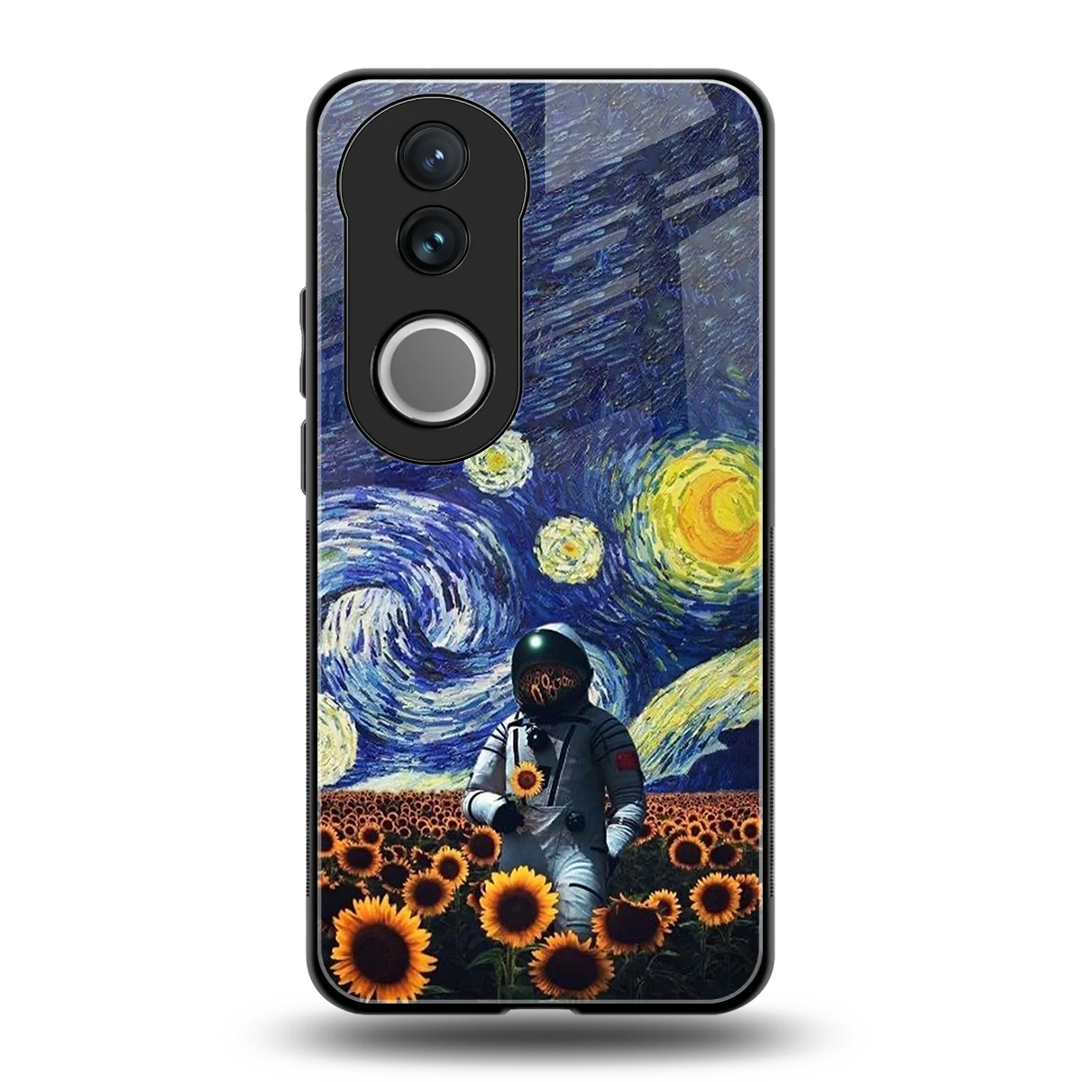 Cosmic Night back phone cover | glass case for vivo v50