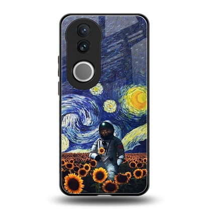 Cosmic Night back phone cover | glass case for vivo v50