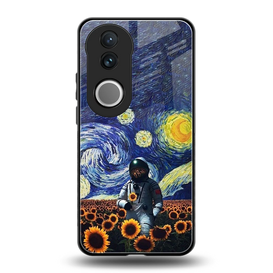 Cosmic Night back phone cover | glass case for vivo v50