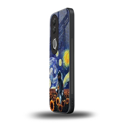 Cosmic Night vivo v50 mobile cover | shockproof glass phone case