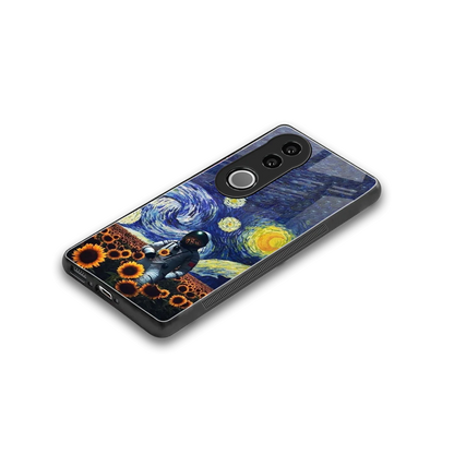 Cosmic Night stylish phone case for vivo v50 | glossy glass and slim fit