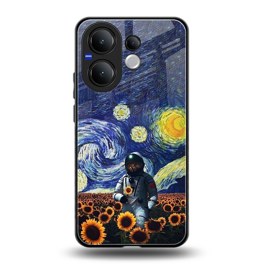 Cosmic Night back phone cover | glass case for vivo v60