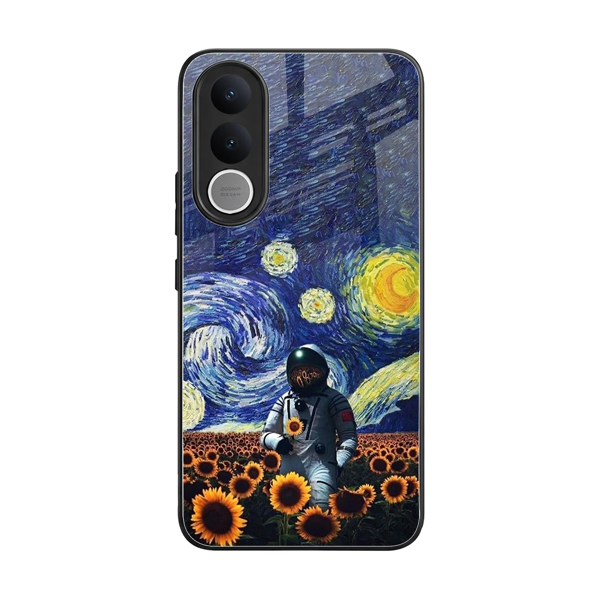 Cosmic Night back phone cover | glass case for vivo v70 fe