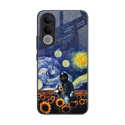 Cosmic Night back phone cover | glass case for vivo v70 fe